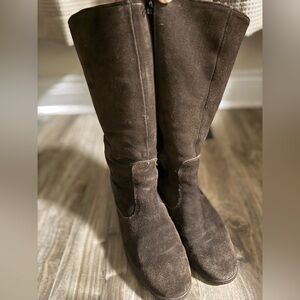 Vintage Bally Tall Brown Suede Boots